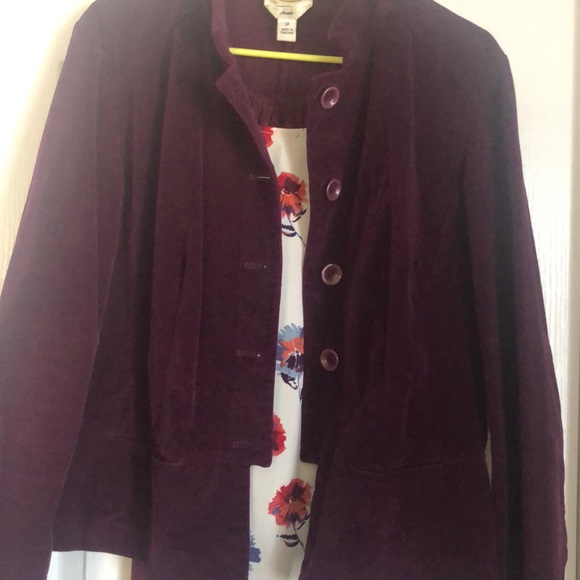 Purple Velour Blazer - Picture 4 of 6